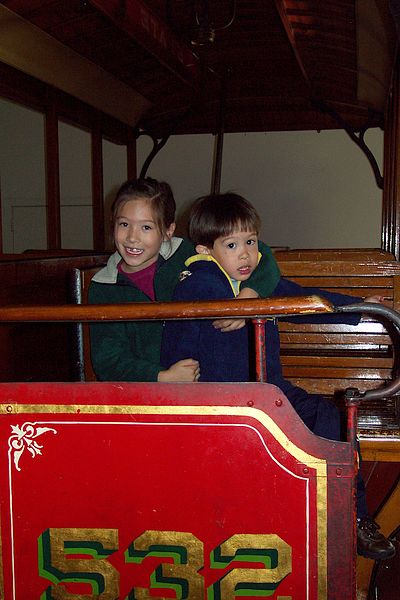 Jane and Henry on a Chicago Trolly