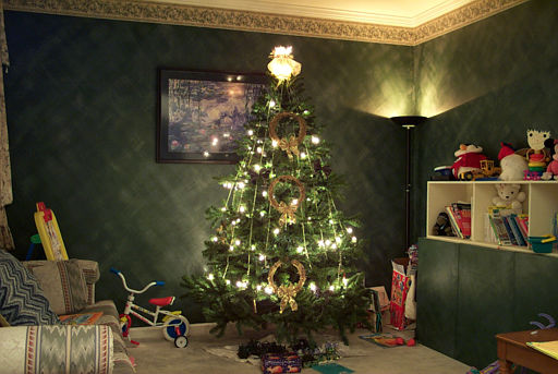 Christmas tree with lights