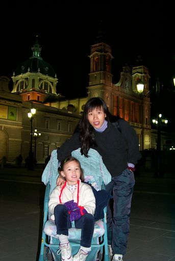 Catedral de la Almudena at night